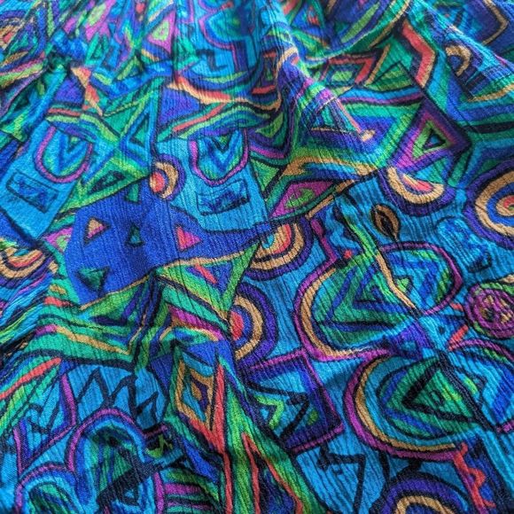 Flowy multicolored rayon shorts M - Picture 3 of 9